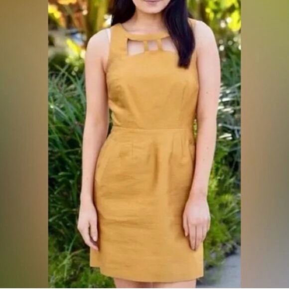 Maeve Dresses & Skirts - Gold Maeve Dress Silk/Wool
